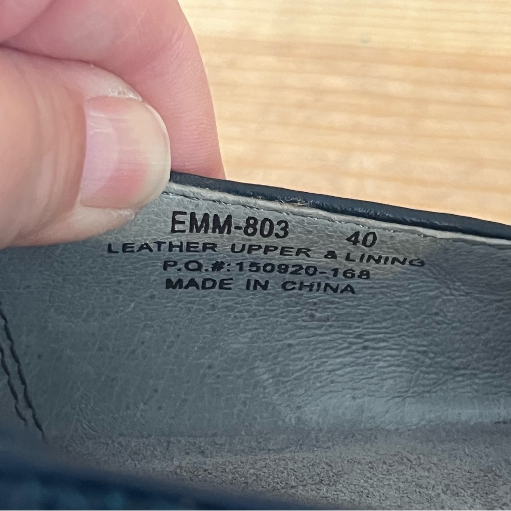 Alegria Emma Masonry Lightly Textured Navy Blue Leather Loafers size 40 - Picture 11 of 12